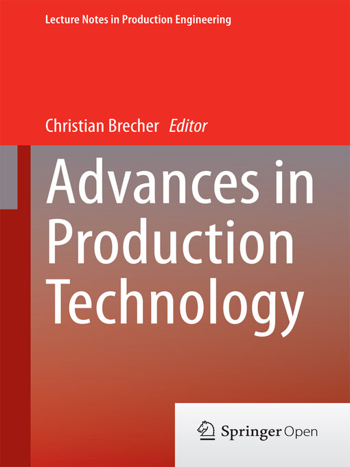 Title details for Advances in Production Technology by Christian Brecher - Available